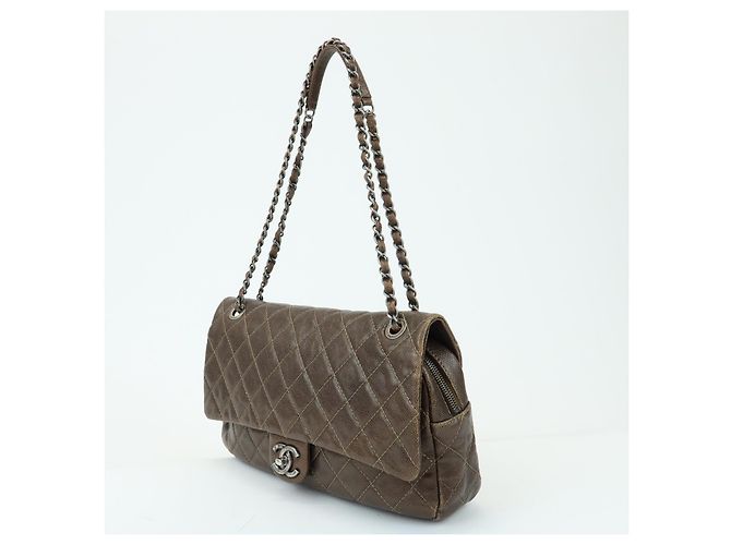Chanel Easy Flap Quilted Caviar Jumbo - vista 3