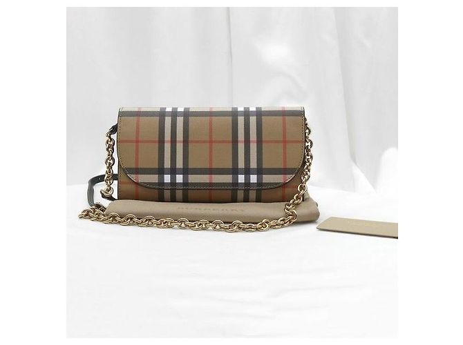 Burberry Borsa a tracolla Haymarket Check Henry Chain Wallet - vista 2