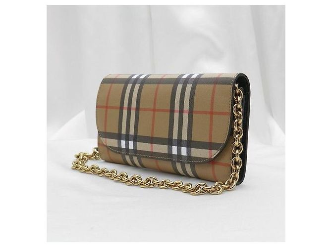 Burberry Borsa a tracolla Haymarket Check Henry Chain Wallet - vista 3