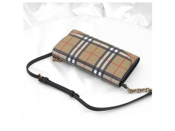 Burberry Borsa a tracolla Haymarket Check Henry Chain Wallet - vista 5