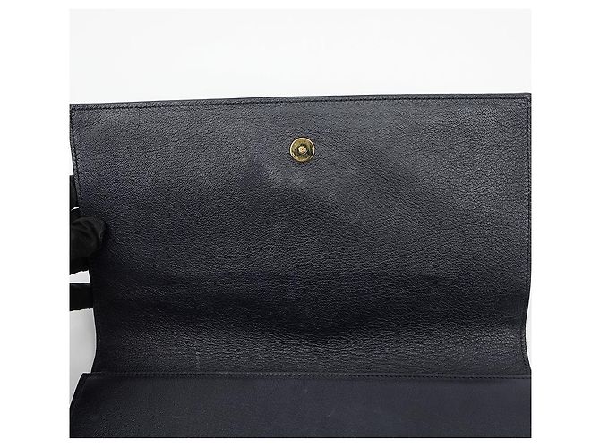 Autre Marque Pochette en cuir bleu marine foncé - vue 11