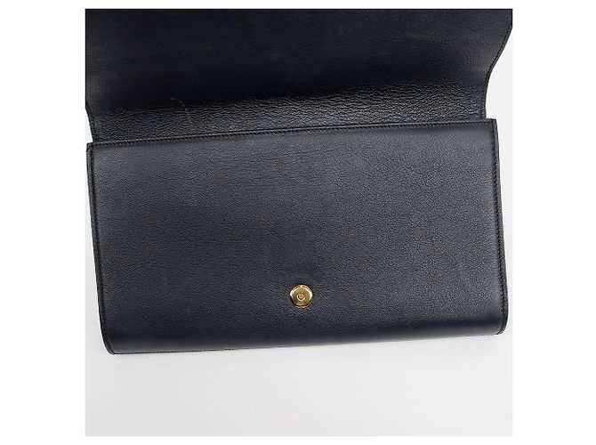 Autre Marque Pochette en cuir bleu marine foncé - vue 12