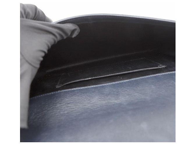 Autre Marque Pochette en cuir bleu marine foncé - vue 13
