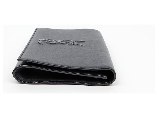Autre Marque Pochette en cuir bleu marine foncé - vue 5