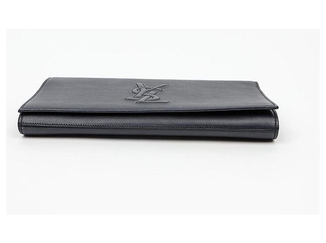 Autre Marque Pochette en cuir bleu marine foncé - vue 6