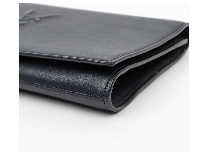 Autre Marque Pochette en cuir bleu marine foncé - vue 7