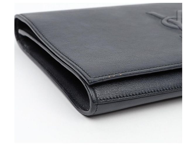Autre Marque Pochette en cuir bleu marine foncé - vue 8