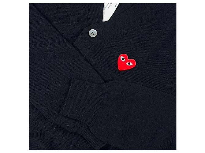 Comme Des Garcons Strick-Cardigan mit V-Ausschnitt Schwarz - Ansicht 11
