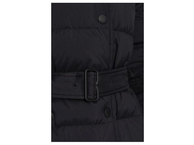Burberry Giacca lunga trapuntata con cappuccio in nylon Nero - vista 11
