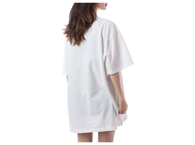 Off White Oversized T-Shirt für Damen mit Mona Lisa Print - Ansicht 15
