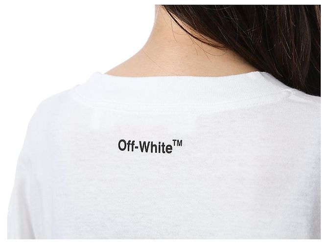 Off White Oversized T-Shirt für Damen mit Mona Lisa Print - Ansicht 28