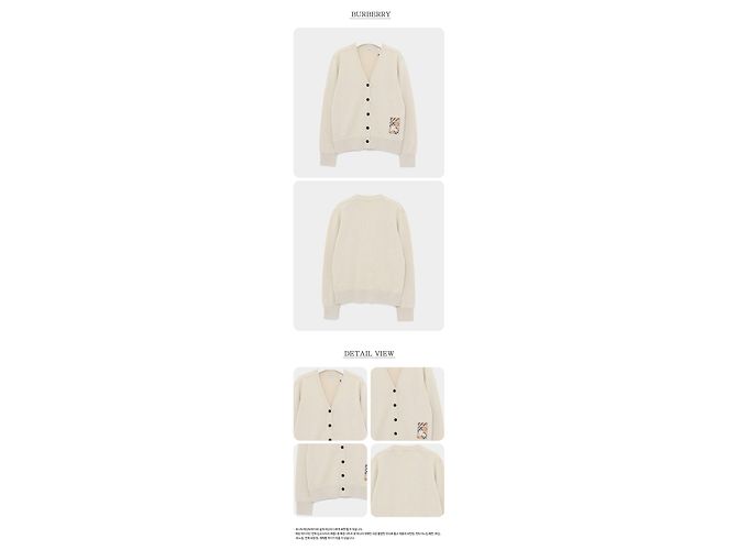 Burberry Rebeca de lana para mujer con logo Check - vista 3