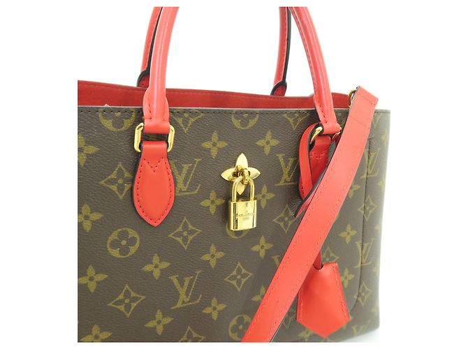 Louis Vuitton Borsa Tote Monogram Canvas Flower con tracolla - vista 7