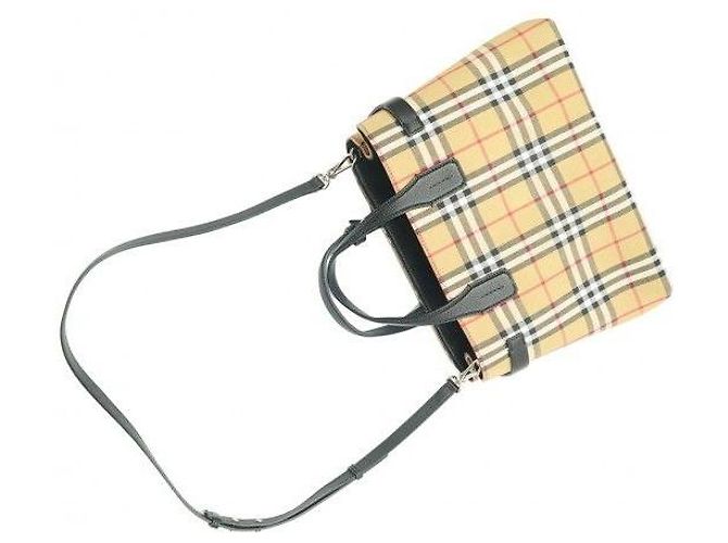 Burberry Borsa Tote Medium Vintage Check Banner - vista 5