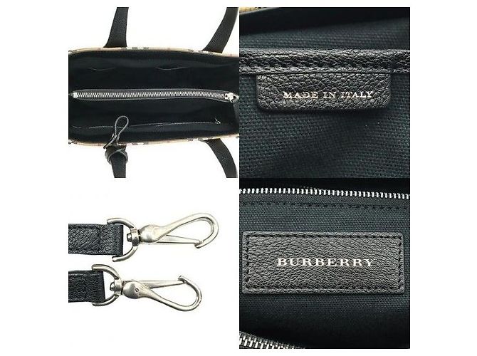 Burberry Borsa Tote Medium Vintage Check Banner - vista 7