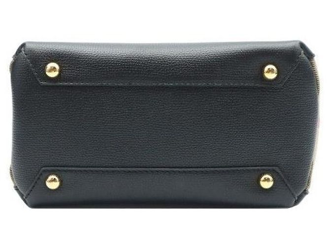 Burberry Borsa Banner Mini in pelle nera e tela House Check - vista 5