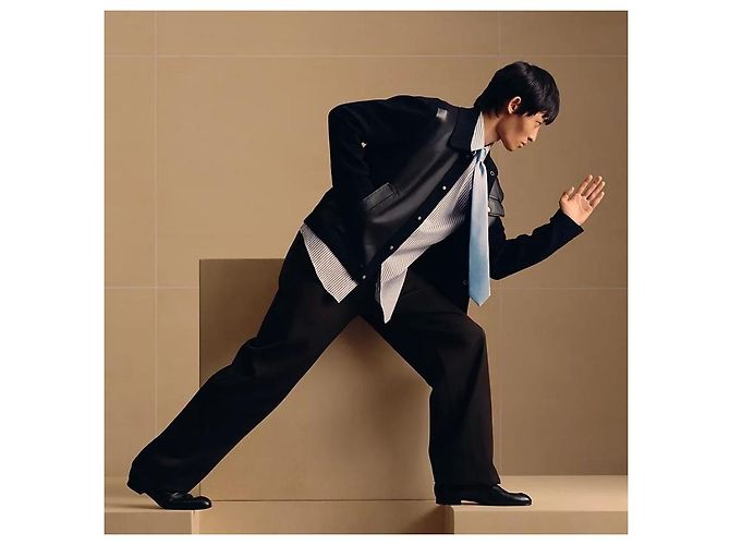 Hermès Cravatta in seta da uomo Une Terre Silk - vista 3