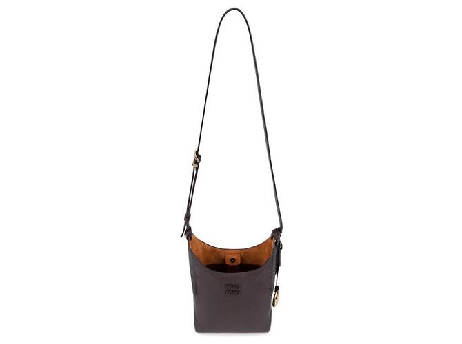 Borsa a secchiello Miu Miu in pelle marrone - vista 8