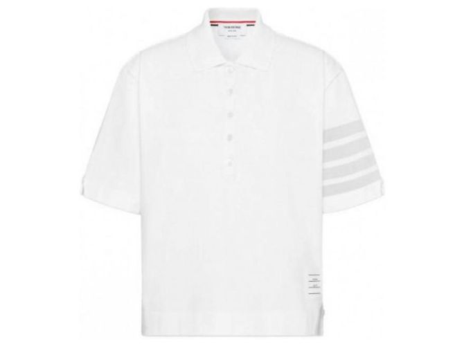 Thom Browne Polo Bar Jersey Teñido - vista 5