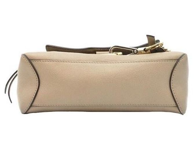 Chloé Faye Day Mini in vitello beige - vista 6