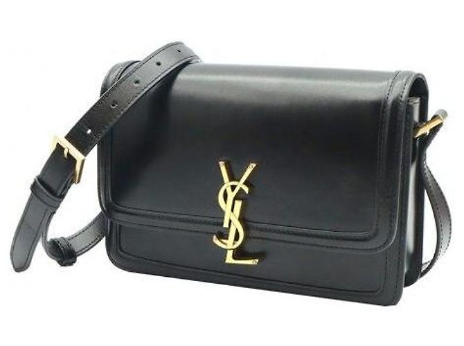 Autre Marque Borsa a tracolla Medium Solferino in pelle di vitello liscia nera Monogram - vista 3