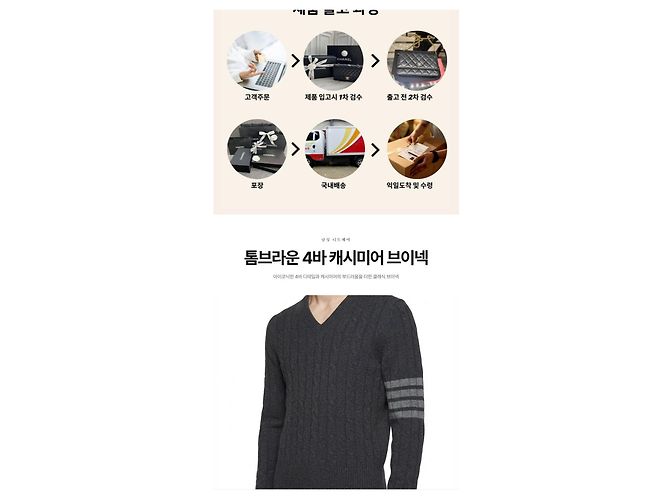 Thom Browne Kaschmir-Strickpullover mit V-Ausschnitt - Ansicht 8