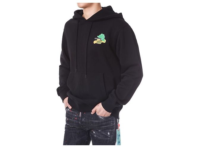 Off White Multicolor Brush Painted Arrow Hoodie - Ansicht 6