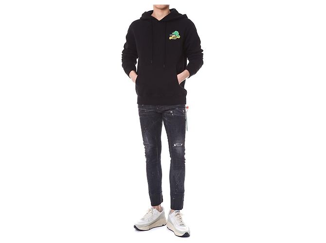 Off White Multicolor Brush Painted Arrow Hoodie - Ansicht 9