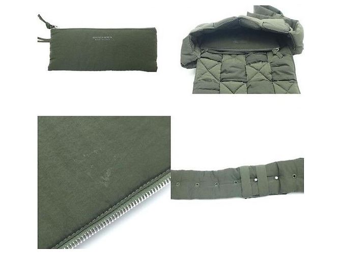 Bottega Veneta Borsa a Tracolla Medium Tech Cassette in Nylon Imbottito Intrecciato Dark Khaki - vista 6