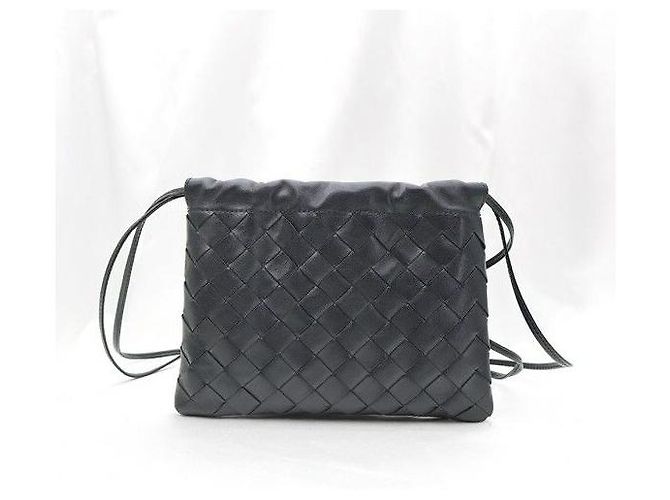 Bottega Veneta Borsa a tracolla piccola Dust Intrecciato nera - vista 4