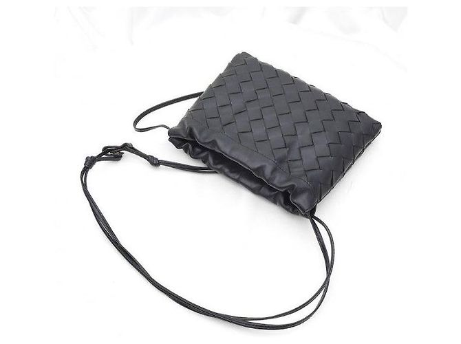 Bottega Veneta Borsa a tracolla piccola Dust Intrecciato nera - vista 5