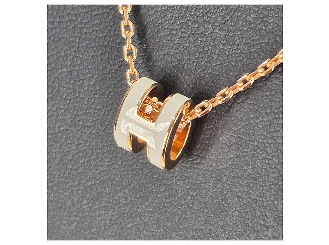 Hermès Collar con colgante Mini Pop Oro Rosa - vista 13