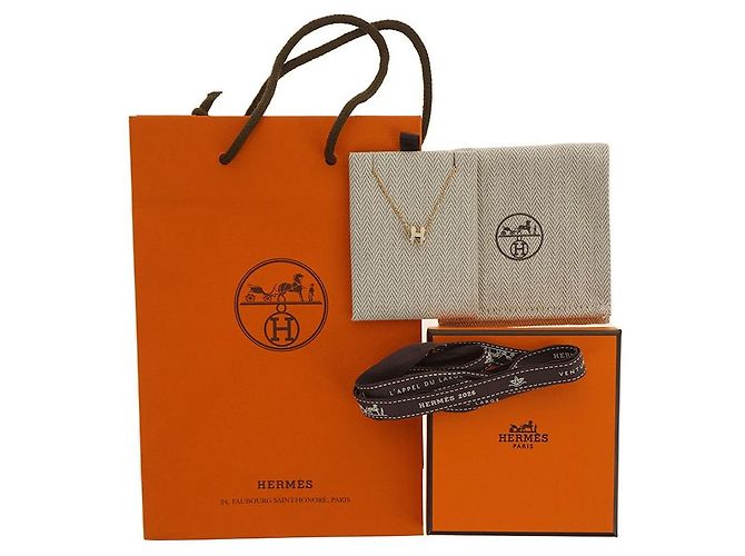 Hermès Collar con colgante Mini Pop Oro Rosa - vista 8