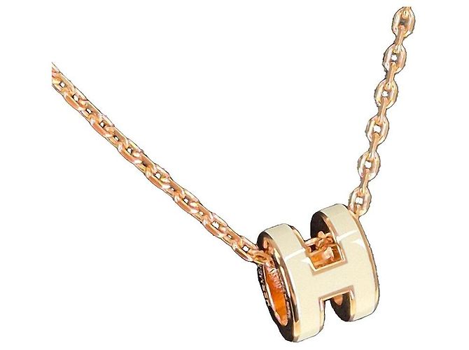 Hermès Collar con colgante Mini Pop Oro Rosa - vista 9