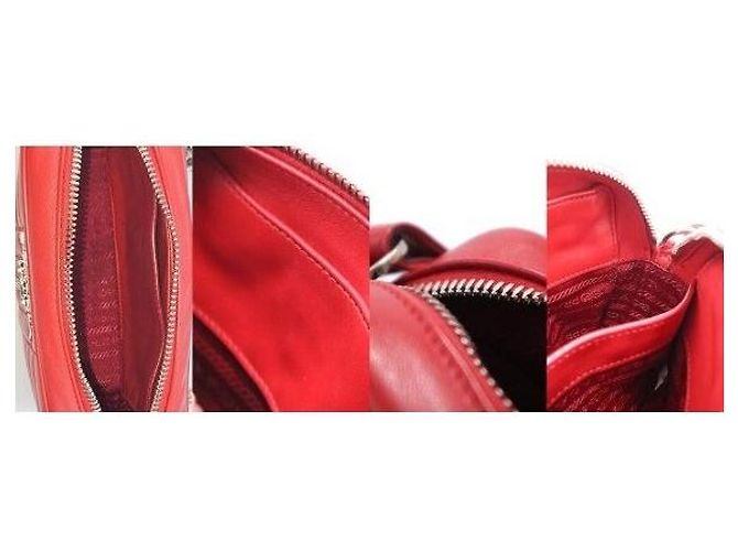 Prada Borsa a tracolla in vitello morbido rosso - vista 10