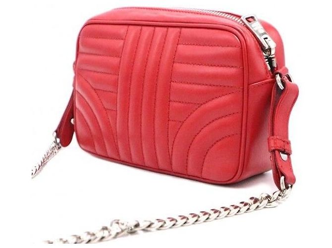 Prada Borsa a tracolla in vitello morbido rosso - vista 5