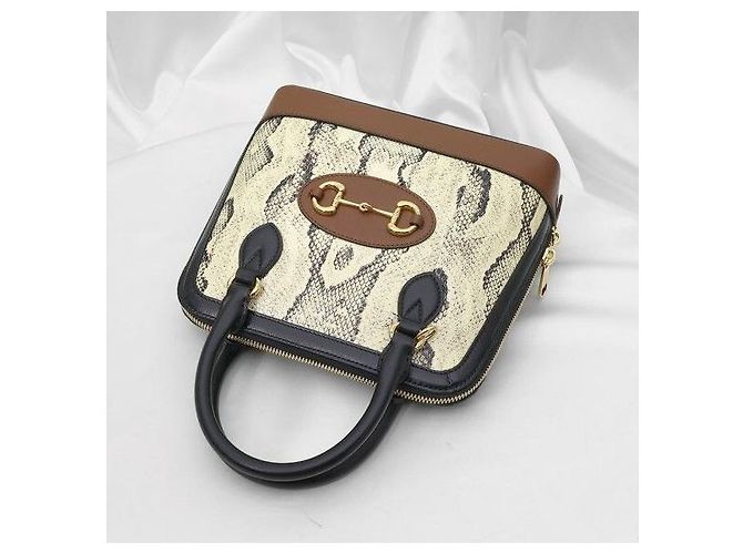 Gucci Python Horsebit Small Top Handle - vista 5