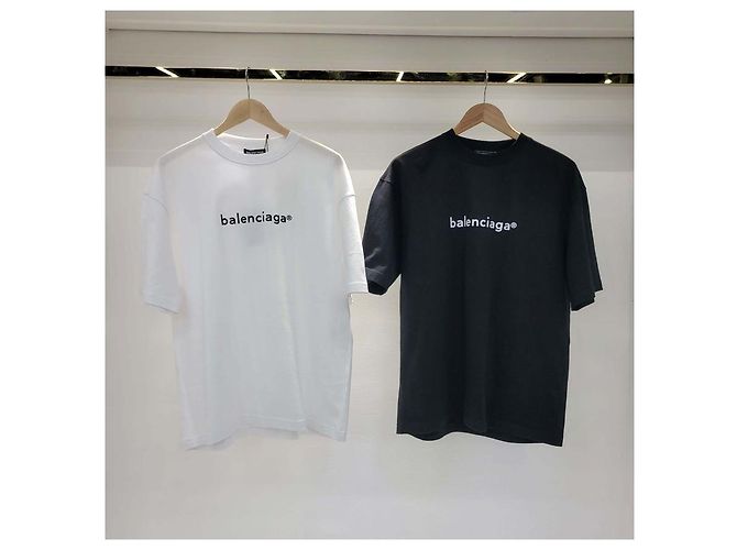 Balenciaga Herren T-Shirt Medium Fit Schwarz - Ansicht 13