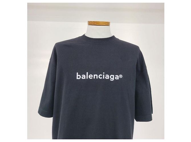 Balenciaga Herren T-Shirt Medium Fit Schwarz - Ansicht 8