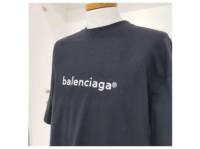 Balenciaga Herren T-Shirt Medium Fit Schwarz - Ansicht 9