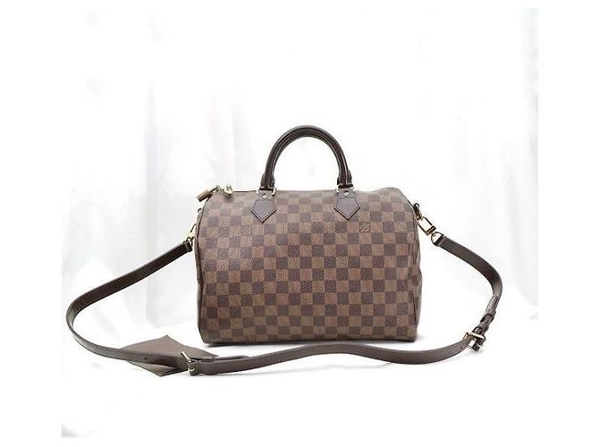Louis Vuitton Damier Ebene Canvas Speedy Bandoulière - vista 2