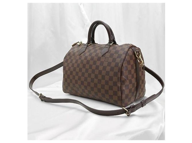 Louis Vuitton Damier Ebene Canvas Speedy Bandoulière - vista 3