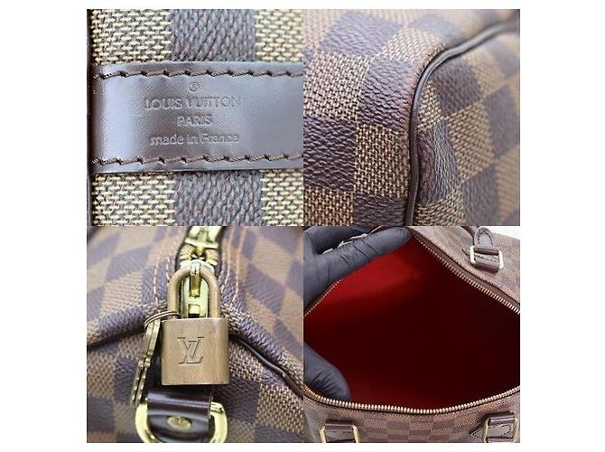 Louis Vuitton Damier Ebene Canvas Speedy Bandoulière - vista 7