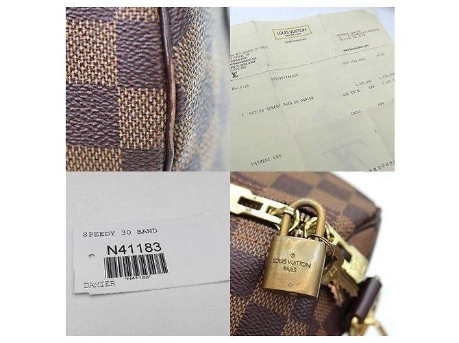 Louis Vuitton Damier Ebene Canvas Speedy Bandoulière - vista 8