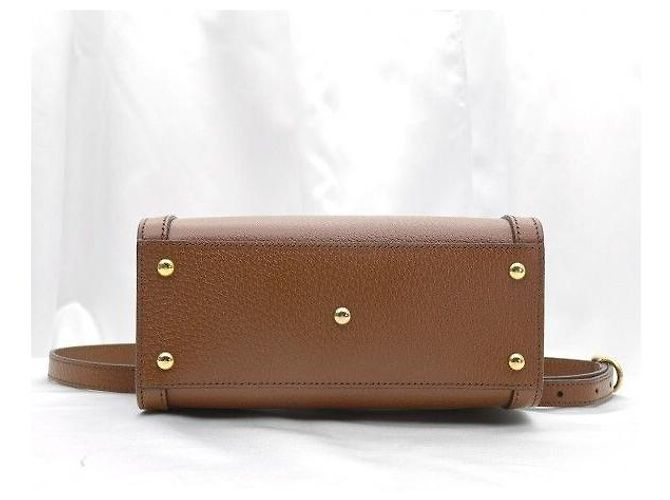 Gucci Borsa a tracolla Mini Diana in pelle marrone con bambù - vista 6