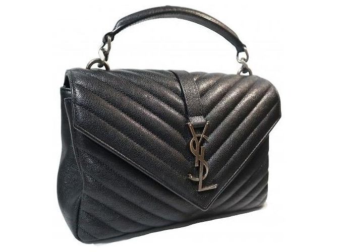 Autre Marque Classic Monogram Medium Satchel gesteppt Schwarz - Ansicht 2