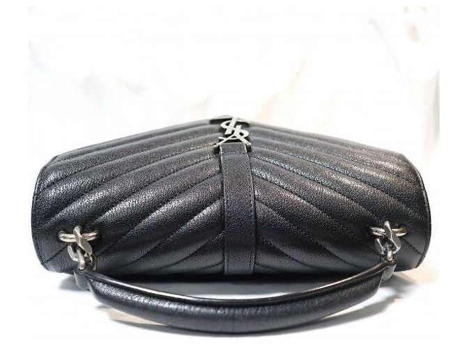 Autre Marque Classic Monogram Medium Satchel gesteppt Schwarz - Ansicht 7