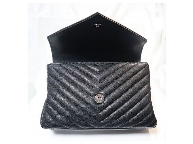 Autre Marque Classic Monogram Medium Satchel gesteppt Schwarz - Ansicht 8