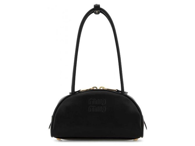 Borsa a mano in pelle nera Miu Miu - vista 4