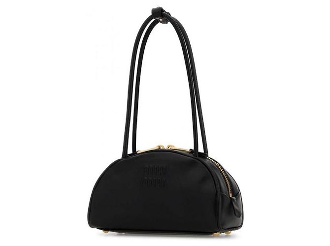 Borsa a mano in pelle nera Miu Miu - vista 5